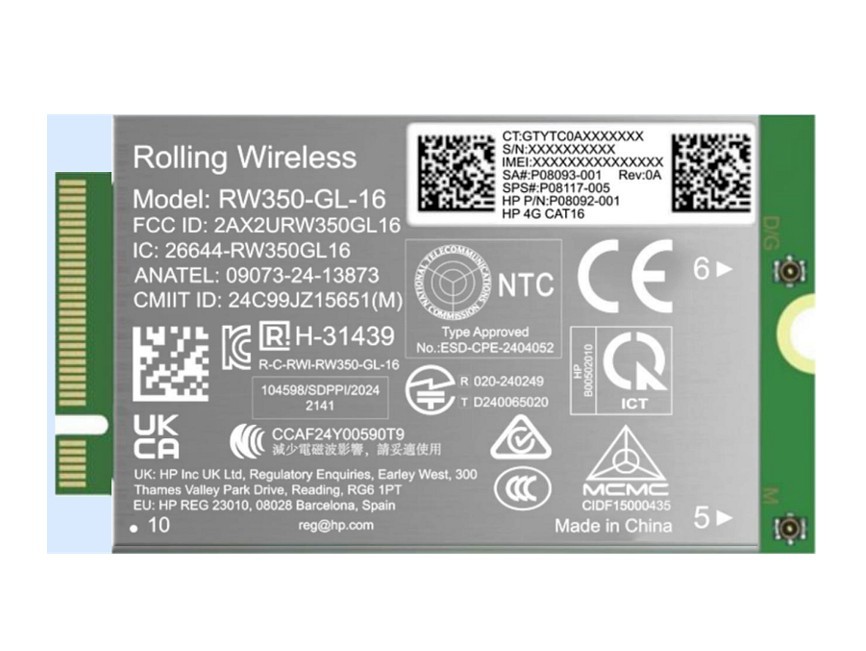 Modem 4G LTE-Advanced Pro (Cat 16) WWAN B8BD2AA