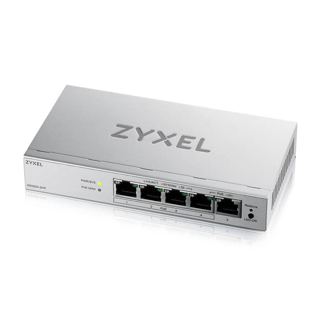 ZYXEL SWITCH POE 5xGE GS1200-5HPV3-EU0101F