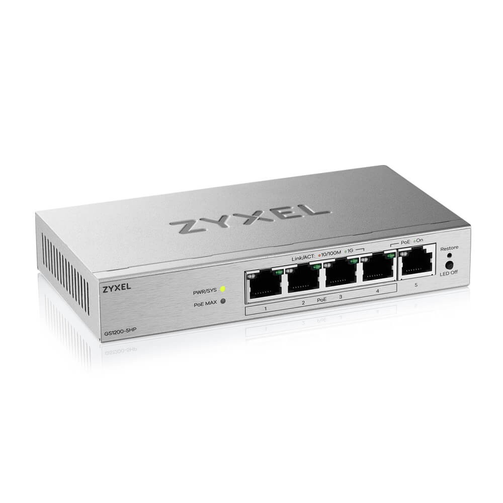 ZYXEL SWITCH POE 5xGE GS1200-5HPV3-EU0101F