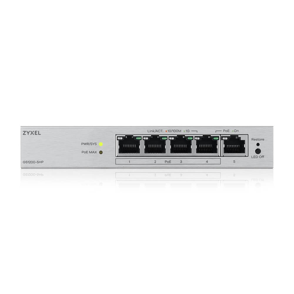ZYXEL SWITCH POE 5xGE GS1200-5HPV3-EU0101F