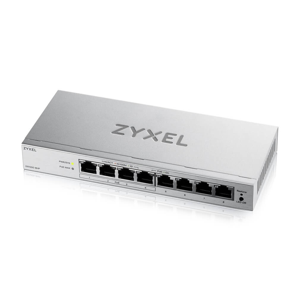 XYXEL SWITCH POE 8xGE GS1200-8HPV3-EU0101F