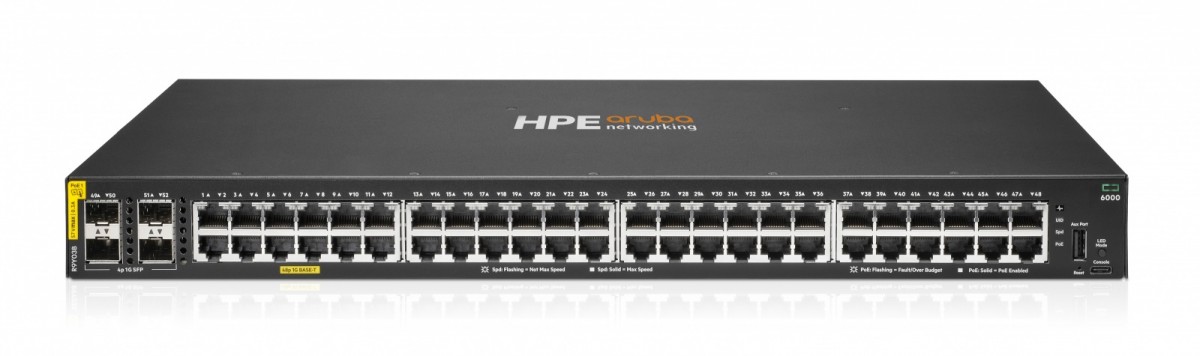 Switch Aruba Networking 6000 48G CL4 4SFP 740W R9Y03B