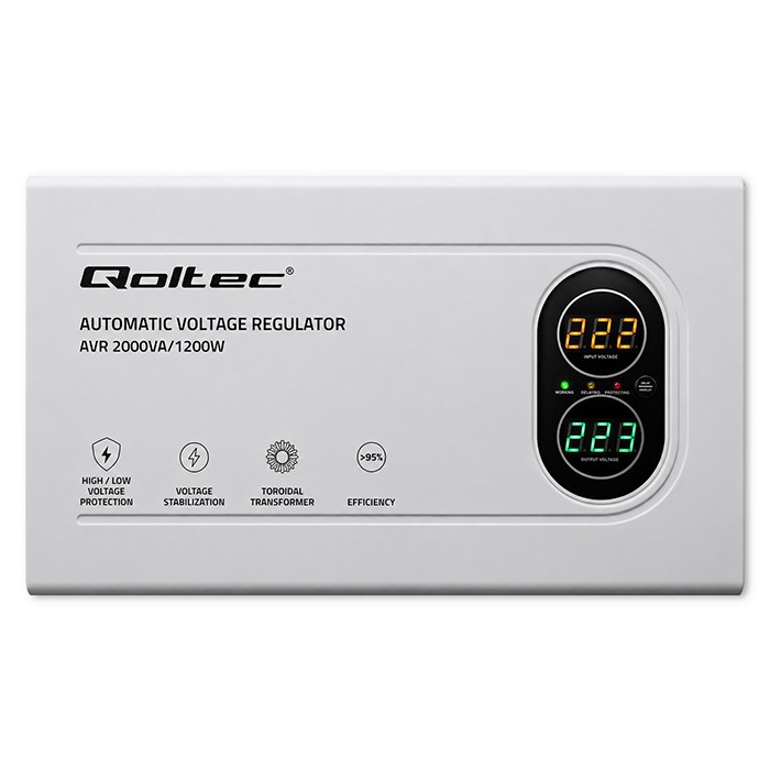Voltage stabilizer AVR 2000VA 1200W toroidal