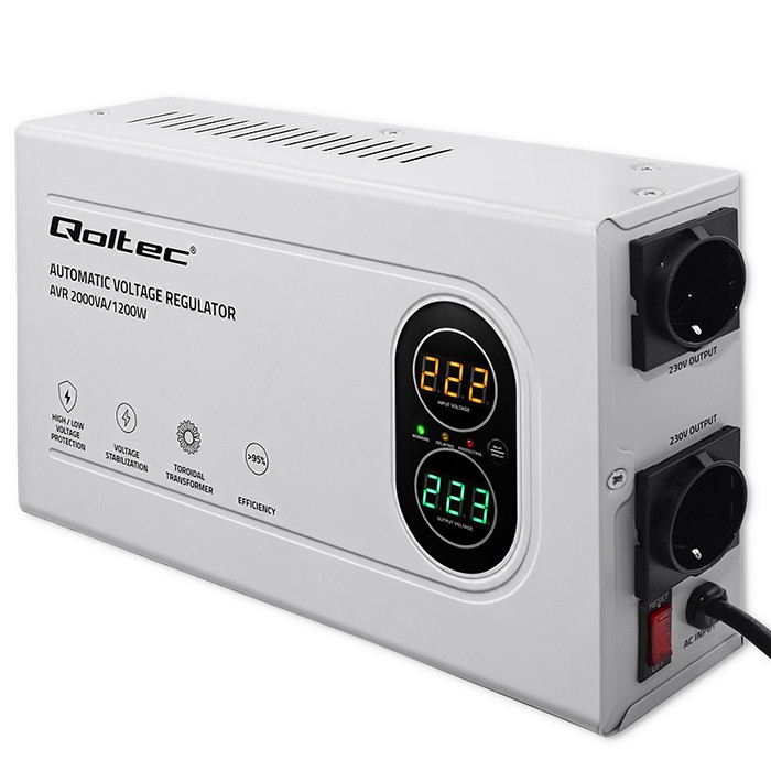 Voltage stabilizer AVR 2000VA 1200W toroidal