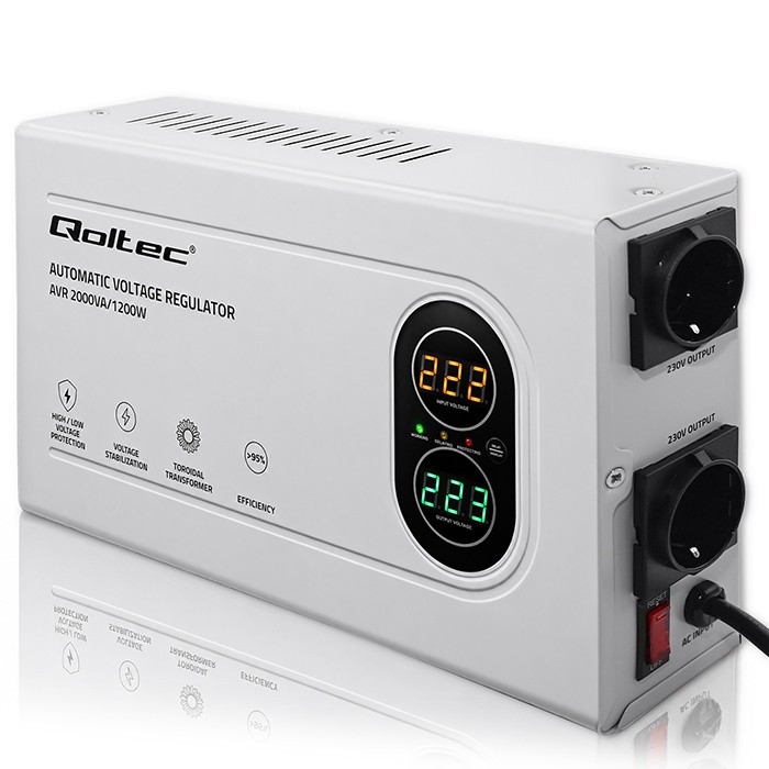 Voltage stabilizer AVR 2000VA 1200W toroidal