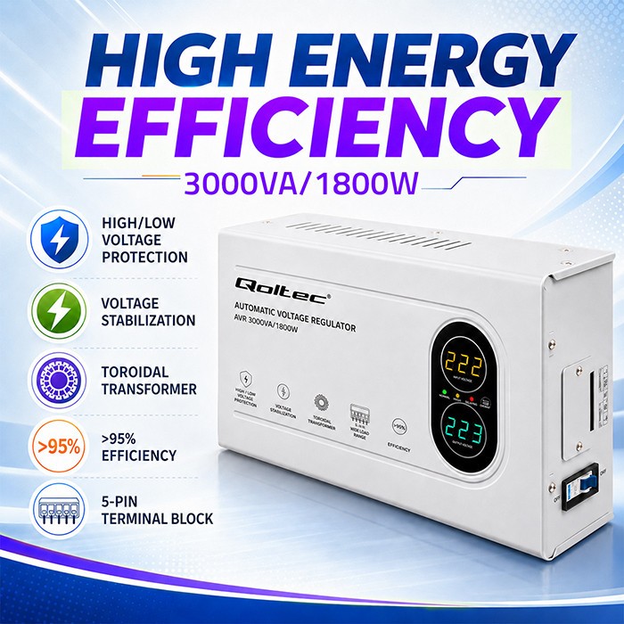 Voltage Stabilizer AVR 3000VA 1800W Troidal