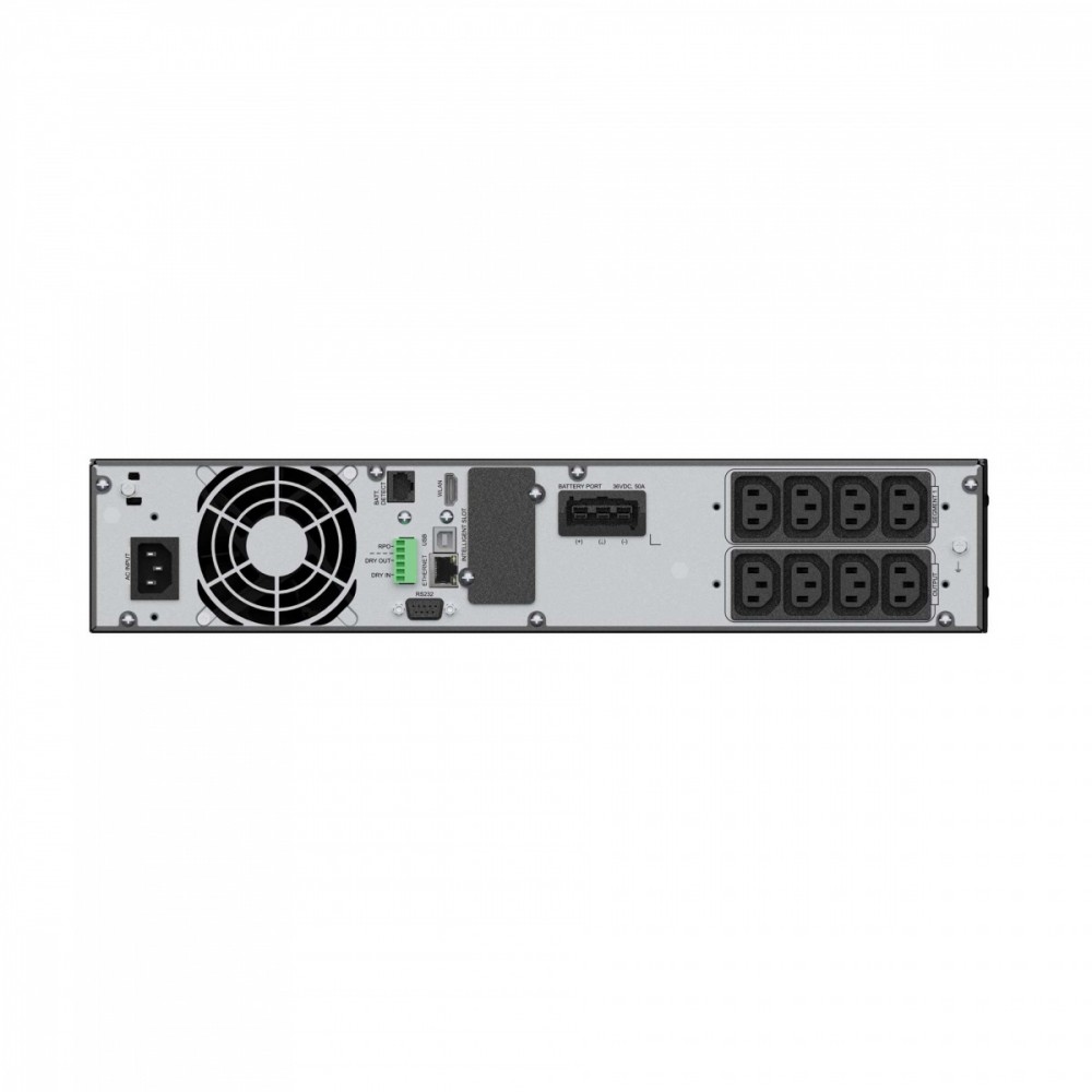 UPS On-Line Rack 1000VA 8xIEC C13 USB-B RS-232 LCD 2U
