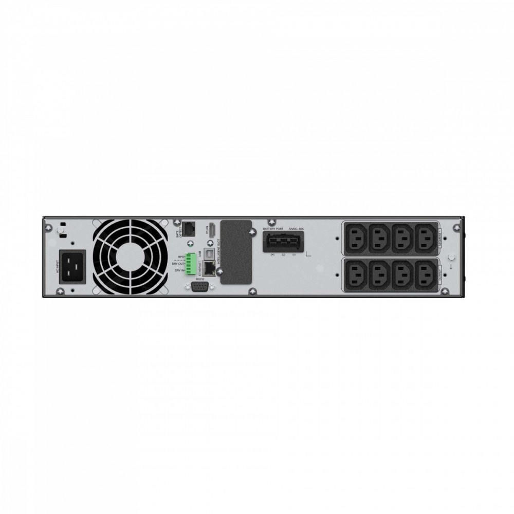 UPS On-Line Rack 2000VA 8xIEC C13 USB-B RS-232 LCD 2U