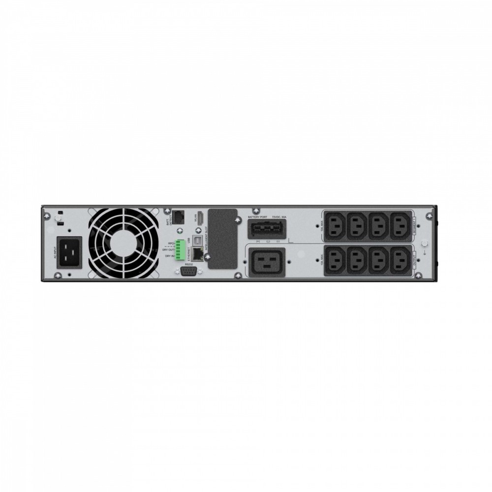 UPS On-Line Rack 3000VA 8xIEC C13 1xIEC C19 USB-B LCD 2U