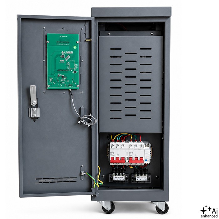 Three ohase AVR voltage stabiliser 10kVA LCD