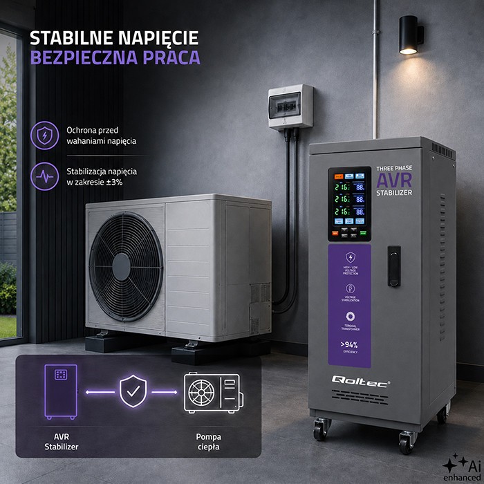 Three ohase AVR voltage stabiliser 10kVA LCD
