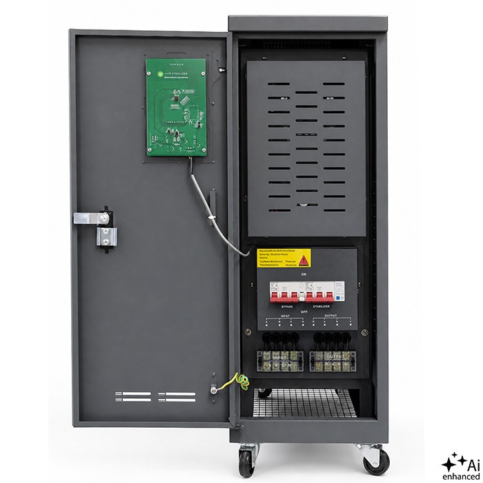 Three phase AVR voltage stabilizer 15kVA LCD