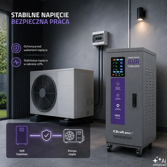 Three phase AVR voltage stabilizer 15kVA LCD