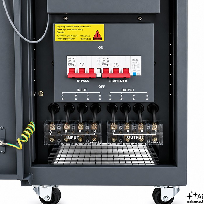 Three phase AVR voltage stabilizer 20kVA LCD