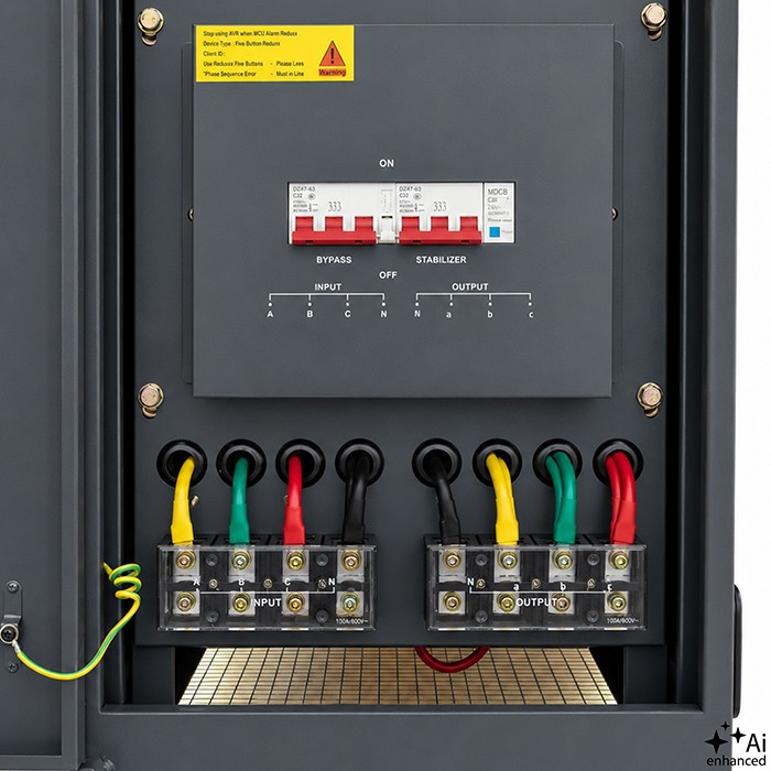 Three phase AVR voltage stabiliser 40kVA LCD