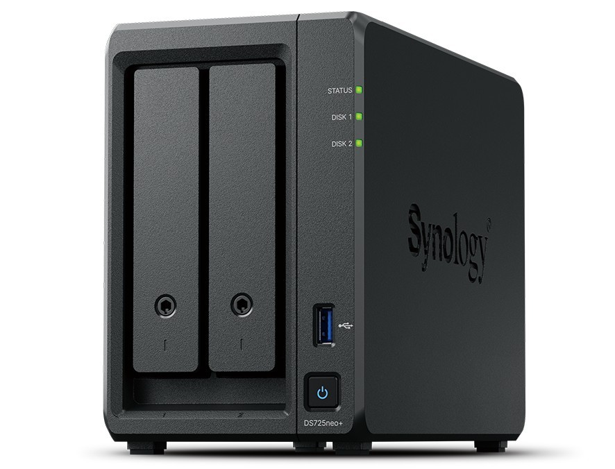 Server NAS DS725ne+ 2x0HDD 2,6Ghz 1x4GB DDR4 1x1GbE 2,5GbE