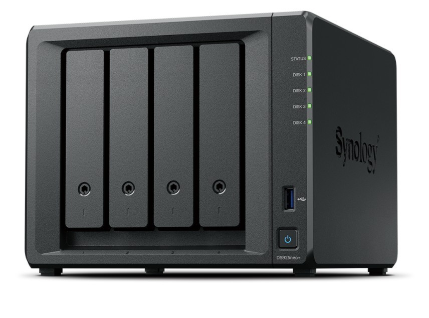 Server NAS DS925neo+ 4x0HDD 2,2Ghz 1x4GB DDR4 2x2,5GbE 3Y