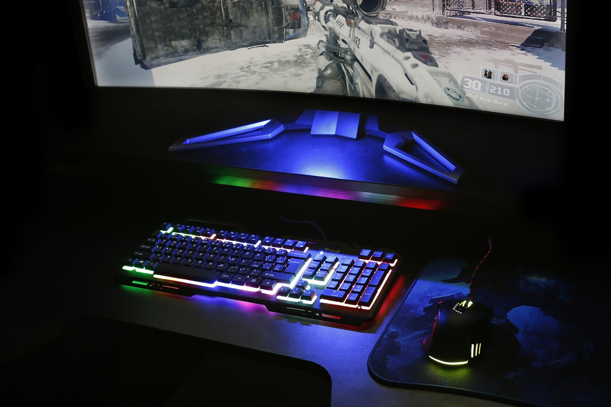 Klawiatura YKB 3200 Shadow metalowa, podświetlenie LED