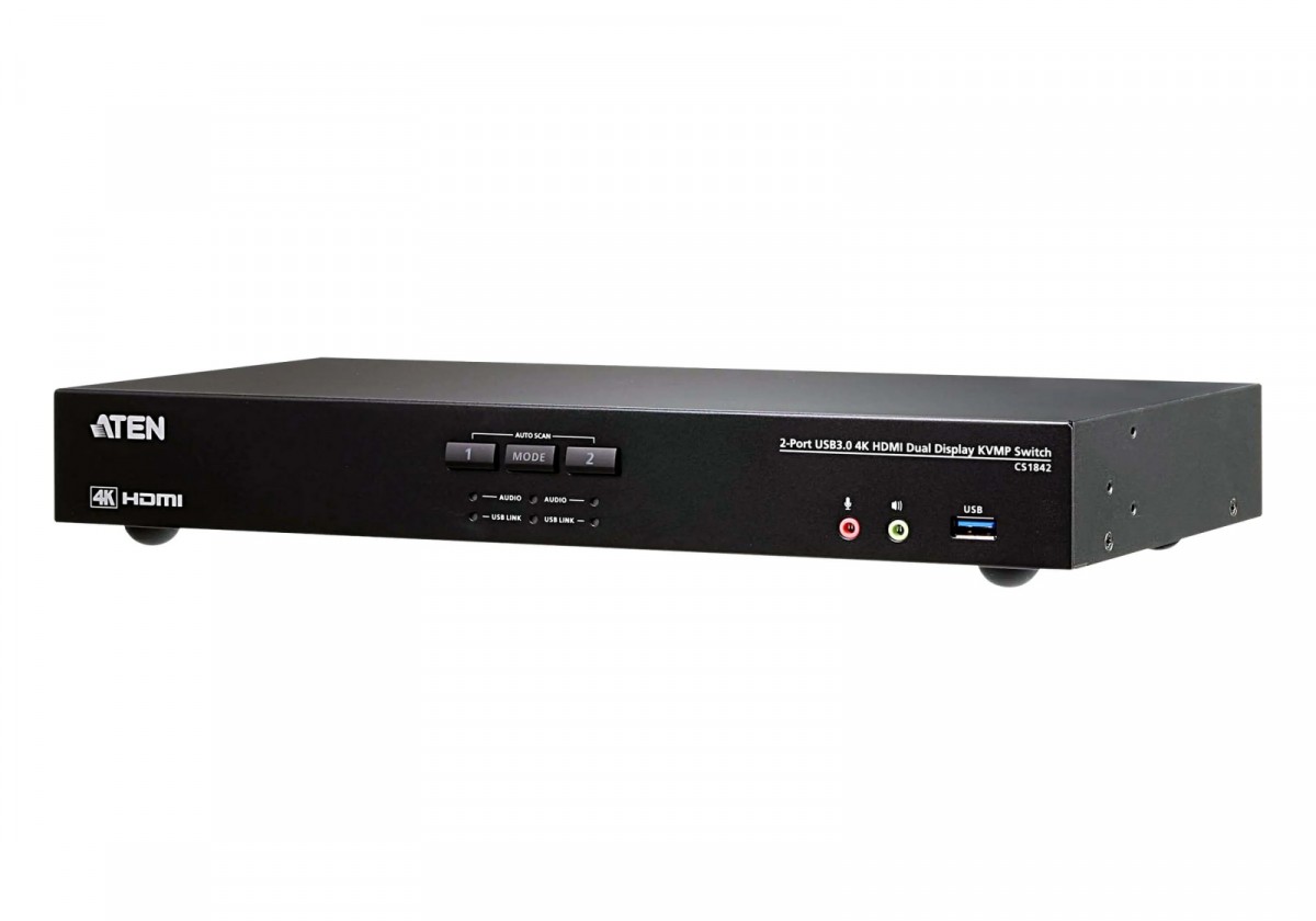 Przełącznik KVMP 2-Port USB3.0 4K HDMI Dual Display
