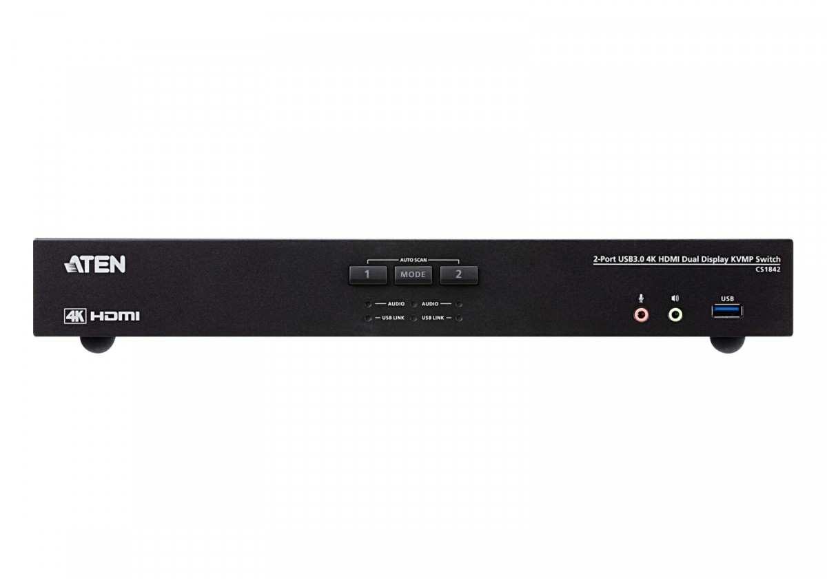 Przełącznik KVMP 2-Port USB3.0 4K HDMI Dual Display