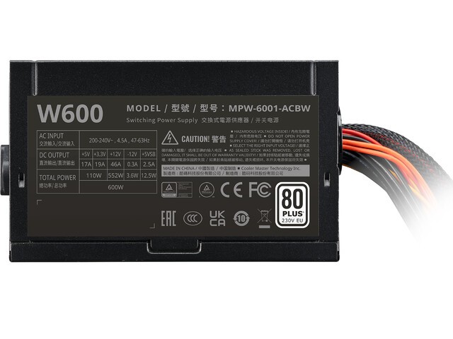 Zasilacz Elite NEX White 600W 80+