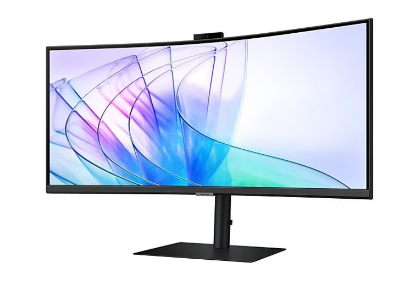Monitor 34 cale ViewFinity S65VC VA 3440x1440 UWQHD 21:9 1xHDMI 1xDP 1xUSB-C (90W) 2xUSB 3.0 LAN (RJ45) 5ms HAS Webcam głośniki zakrzywiony 3YOS