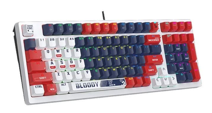 Klawiatura mechaniczna Bloody S98 USB Sports Navy (BLMS Red Switches)
