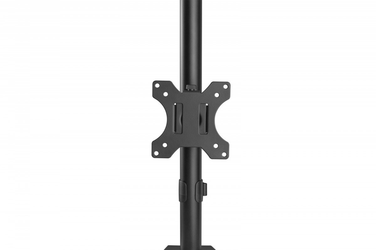 Uchwyt biurkowy pionowy 2xLCD max. 32 cale 8kg, zaciskowy, czarny