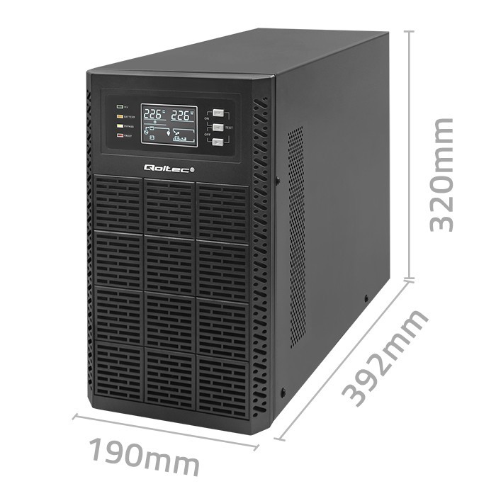 UPS 3kVA, 3000W, PF 1.0 LCD, EPO, USB, On line