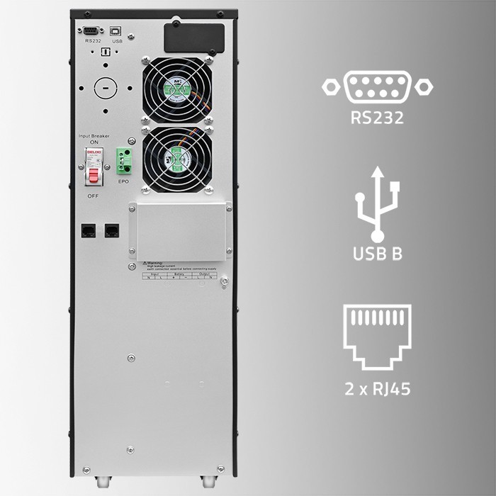 UPS 6kVA, 6000W, PF 1.0 LCD, EPO, USB, On line