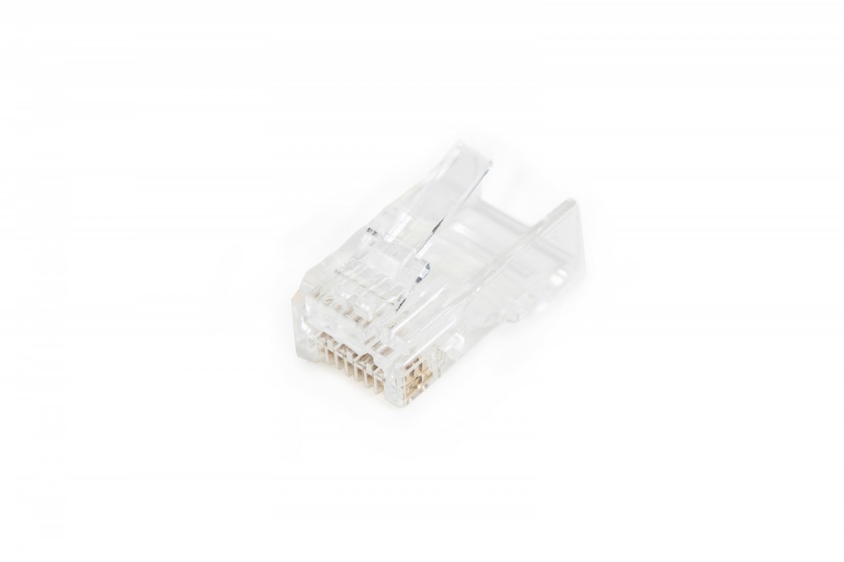 Wtyk RJ45 (8P8C) przelotowy, kat.6, nieekranowany, AWG 26-24, opakowanie 100 szt.