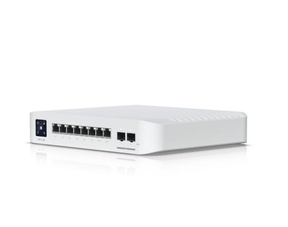 Switch UniFi 8 PoE USW-PRO-8-POE, 6 ports 1 GbE PoE+, 2 ports 1 GbE PoE++, 2 ports 10G SFP+, 120W
