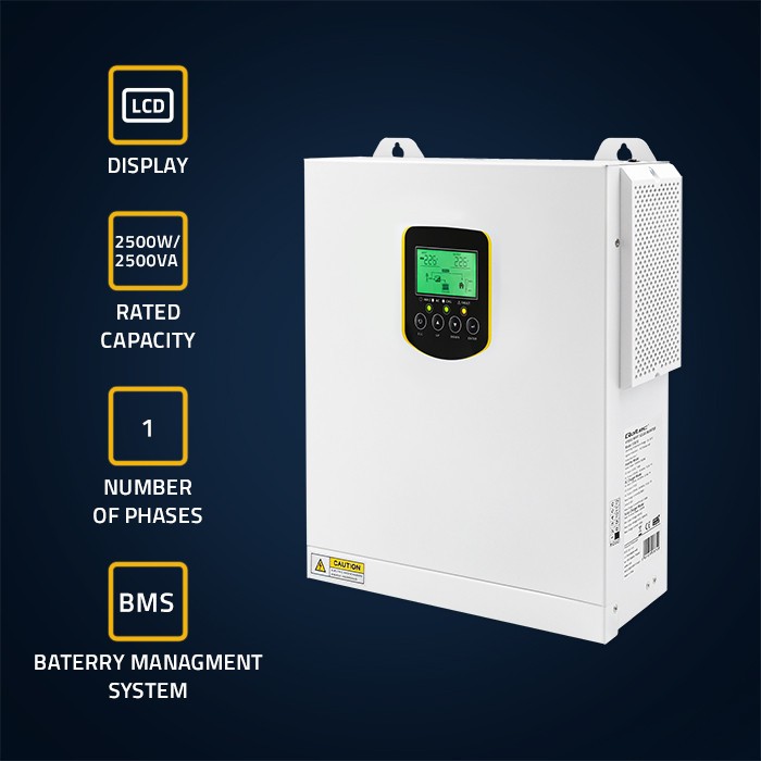 Solar Inverter 2.5kVA Off Grid,100A,MPPT,LCD