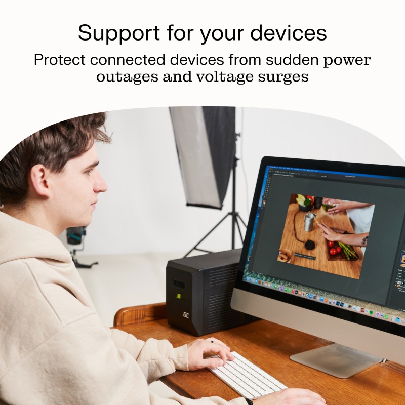 UPS power supply 480W/750VA pure sine