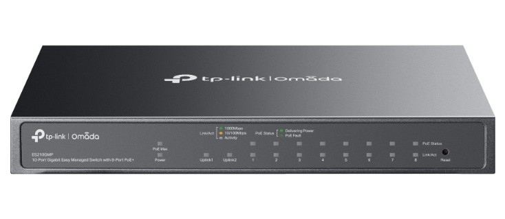 Przełącznik ES210GMP Omada 10-Port Gigabit Easy with 8-Port PoE+