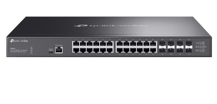 Managed Switch Omada 24-Port 10GBASE-T L2+ with 8 10GE SFP+ Slots SX3832