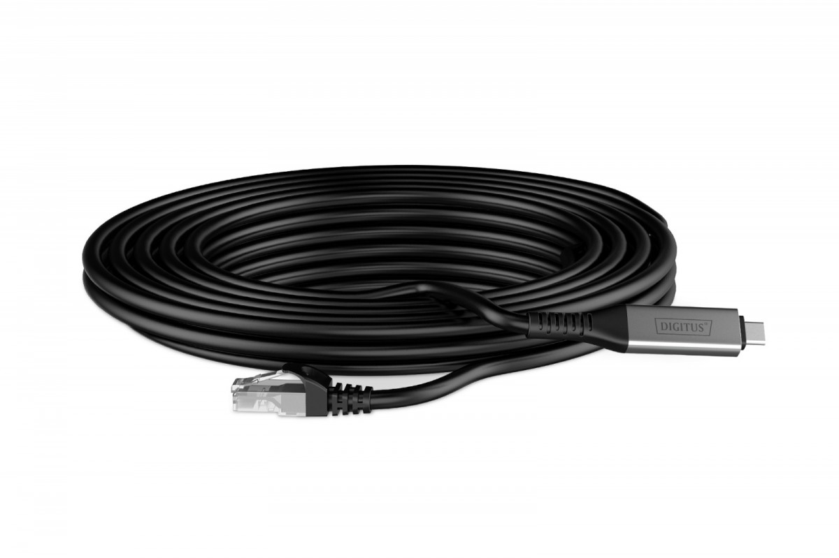 Kabel adapter USB-C - RJ45 Kat. 6A S/FTP, 1 Gbit/s, USB 3.2 Gen1, LSZH, 2m