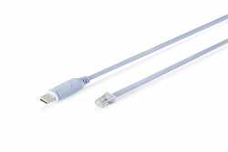 Kabel adapter do konsoli USB-A 2.0 męski do RJ45 | Chipset FTDI (FT232RNL) | jasnoniebieski | 1.8m