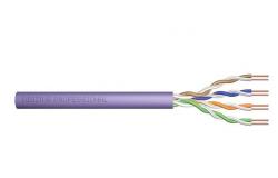Kabel teleinformatyczny instalacyjny kat.6, U/UTP, Eca, drut, AWG 24/1, PVC, 305m, fioletowy, karton