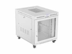 Szafa instalacyjna rack stojąca 19 cali 15U 800x1000 drzwi perforowane LCD szara (Flat pack)